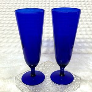 Cobolt Blue Glass Goblets